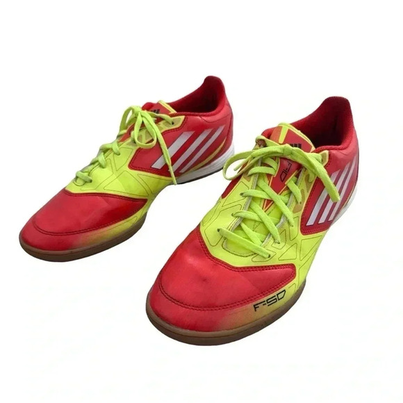 ADIDAS F10 IN ADIPRENE Espana Orange Red Yellow Soocer Futbol Sz 9 Rare - Picture 2 of 9